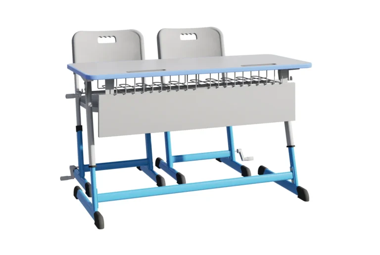 NOMAD V Two-Seater Manually Adjustable Student Desk with Polyurethane Edge 3–5 product view