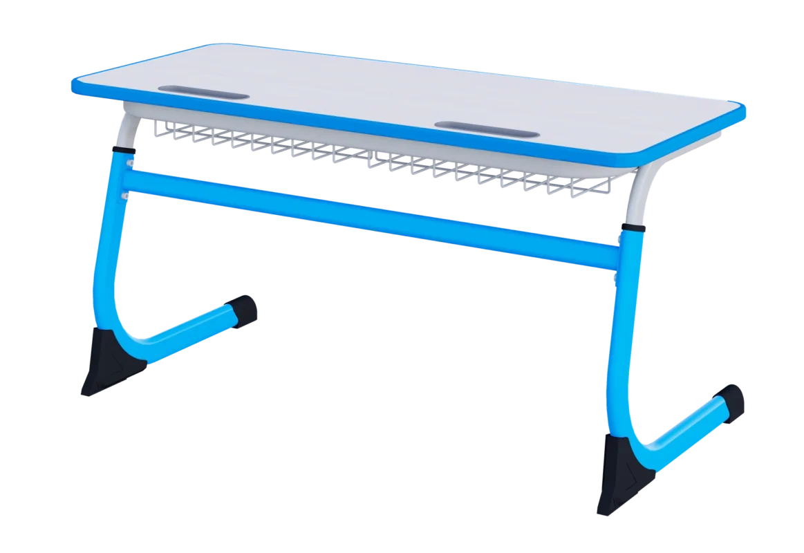 SMARTY Two-Seater Adjustable Student Desk with Polyurethane Edge 3–5 product view
