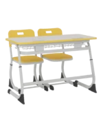 SMARTY Two-Seater Adjustable Student Desk with Polyurethane Edge 5–7 product view