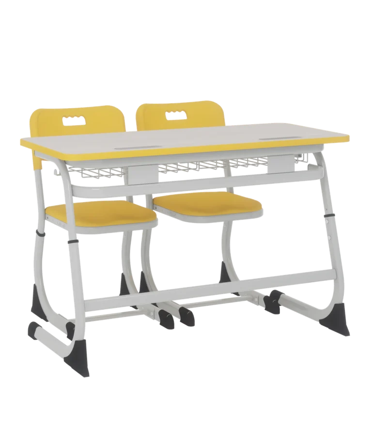 SMARTY Two-Seater Adjustable Student Desk with Polyurethane Edge 5–7 product view