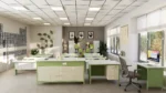 Laboratory Teacher Desk for Physics, Chemistry & Biology in an interior setting