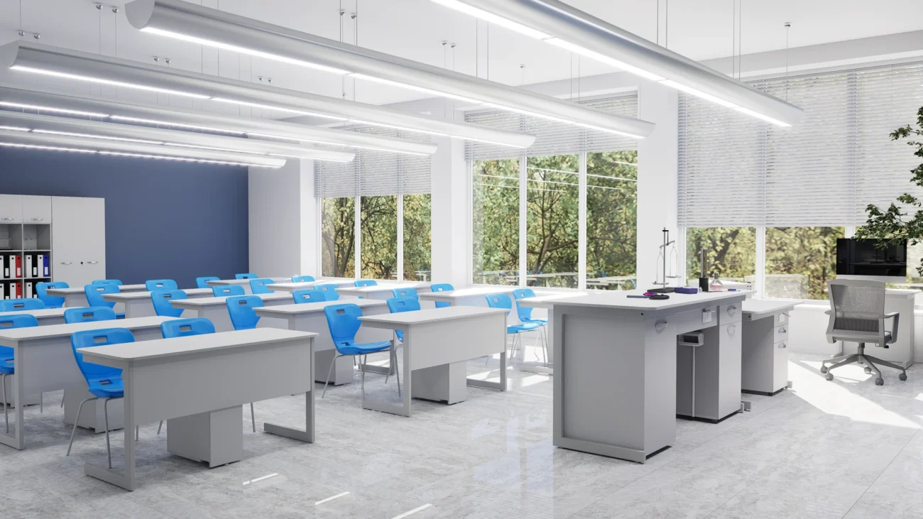 Physics Demonstration Desk in an interior setting