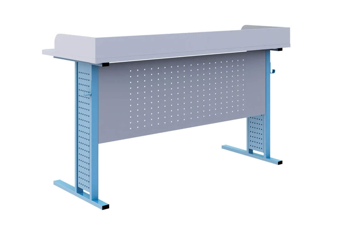 Two-Seater Physics Student Desk with Power Outlets