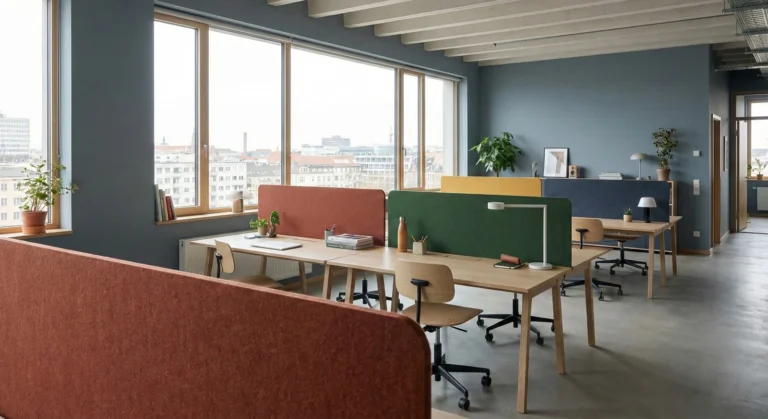 SMART FELT Office Desk Screens in an interior setting